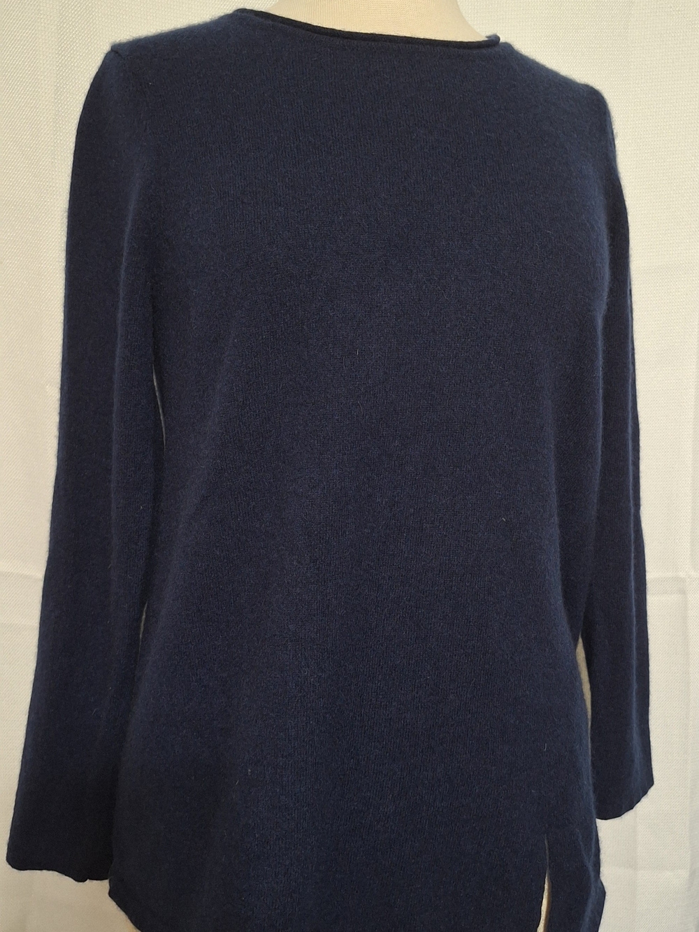 Philosophy Cashmere by Republic 100% Cashmere Navy Crewneck Pullover Sweater L